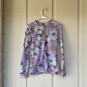 Arthur Apparel Skins Mesh Top in Wallpaper